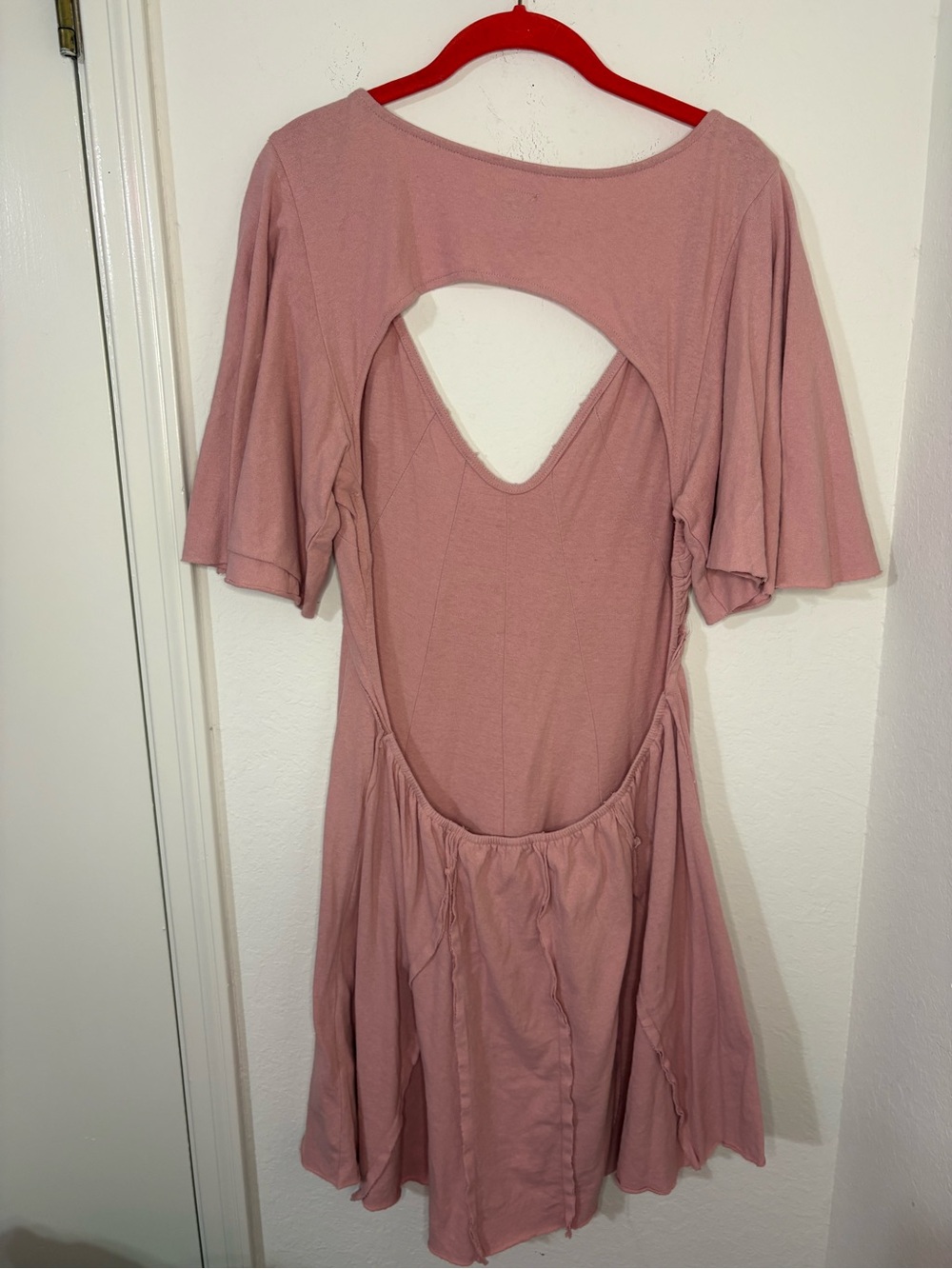 Free People Free-est Angelique Mini Dress Pink Blush open back size XL - Picture 5 of 12